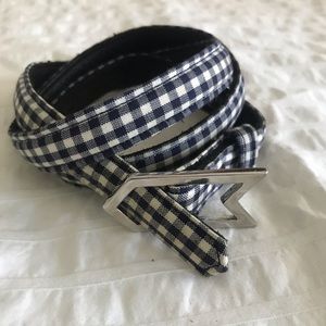 Rag + Bone gingham print belt